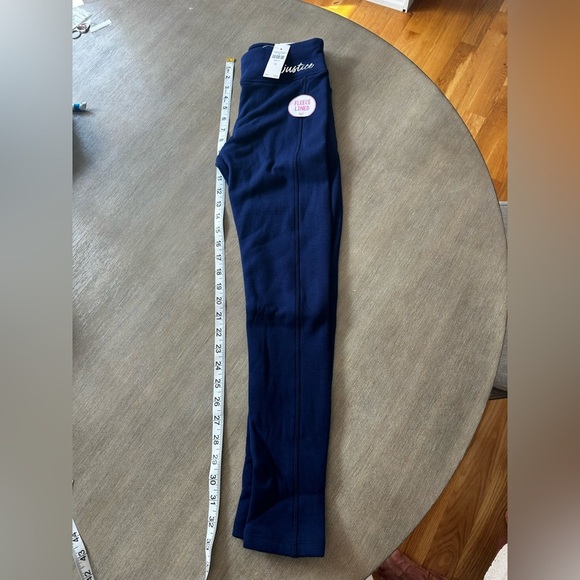 Justice Fleece Lined Leggings - Dark Blue and Light Mint - Picture 9 of 9